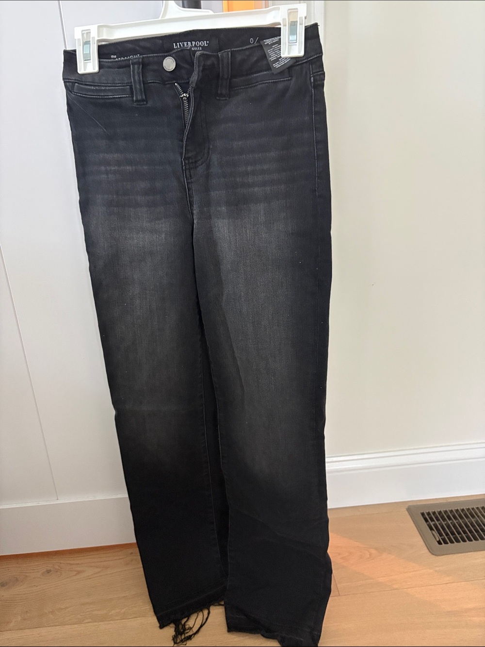 Liverpool Black Bootcut Jeans with Subtle Fade